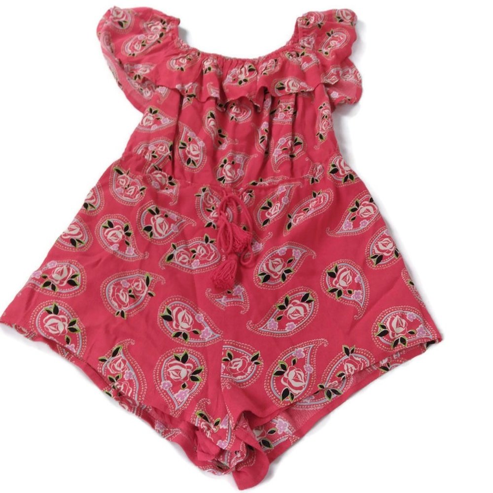 Voge Boutique Red Floral Paisley One-Piece Jumper